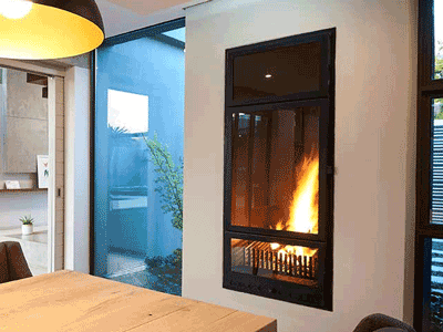Custom Vertical Fireplace