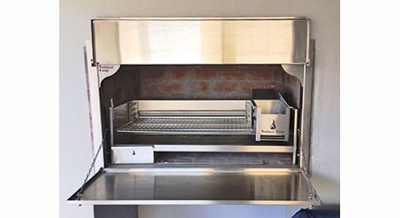 1000mm SS  Ashpanbraai with Frame & Doors