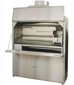 DE LUXE 1200mm Stainless Steel braai on Cabinet