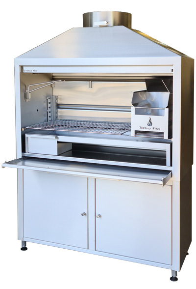 PROFESSIONAL 1200mm Freestanding Braai on Cabinet - 304 stainless steel