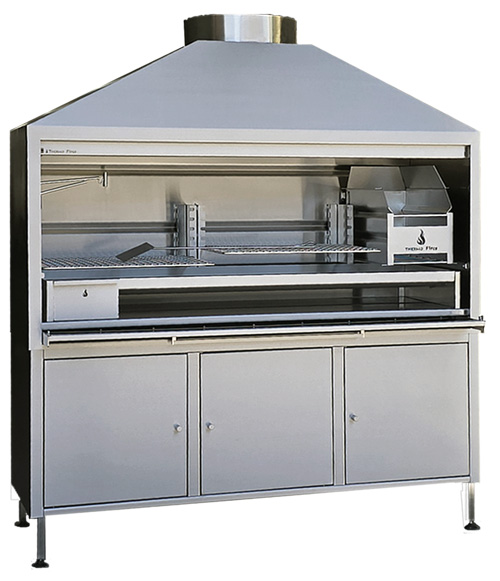 PROFESSIONAL 1800mm Freestanding Braai on Cabinet - 304 stainless steel
