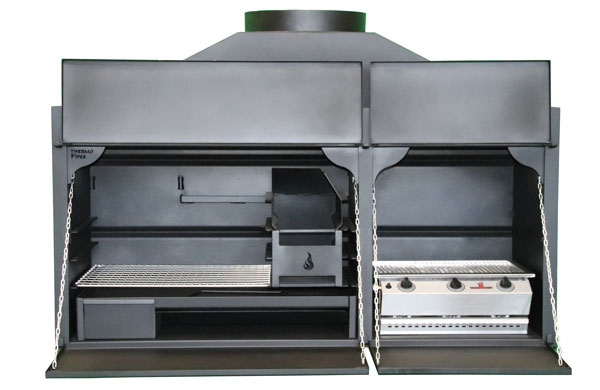 1650 mm Combination braai - with 3Burner Chad-o-Chef