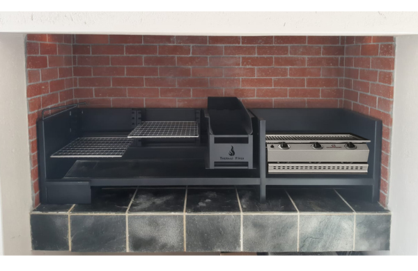 1850 mm Combination Ashpanbraai (AKA Tablebraai) with 3Burner Chad-o-Chef