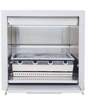 800mm Professional Build-in Braai with 4Burner Sizzler