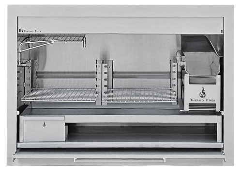 1200mm Professional brushed stainless steel Built-in Braai with slide-in door