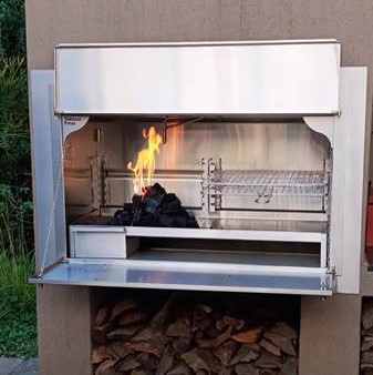 Stainless steel Insert Braai made to fit an existing brick braai