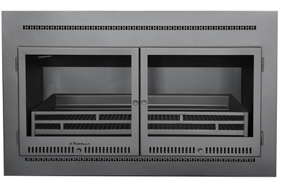 1050 mm Contemporary Built-in Fireplace with double doors