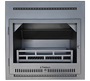 600 mm Contemporary Built-in Fireplace with glass door