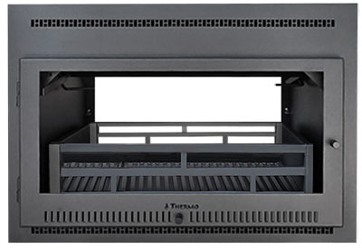 850 mm Contemporary double-sided Built-in Fireplace with single glass door