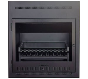 600 mm Contemporary Built-in Fireplace with glass door