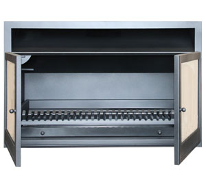1050 mm Traditional Built-in Fireplace with glass doors