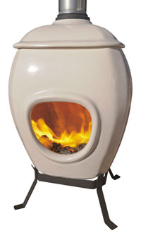 Earthfire Firepot - White - no trim