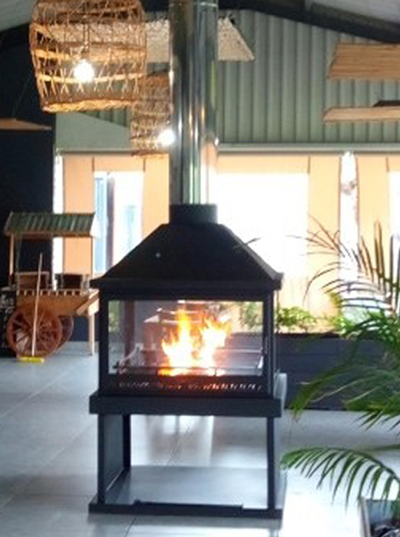 Blaze1 - 1000 mm - 4-sided glass Freestanding Fireplace