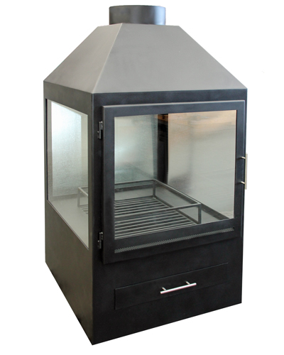 600 mm Square Glass Fireplace