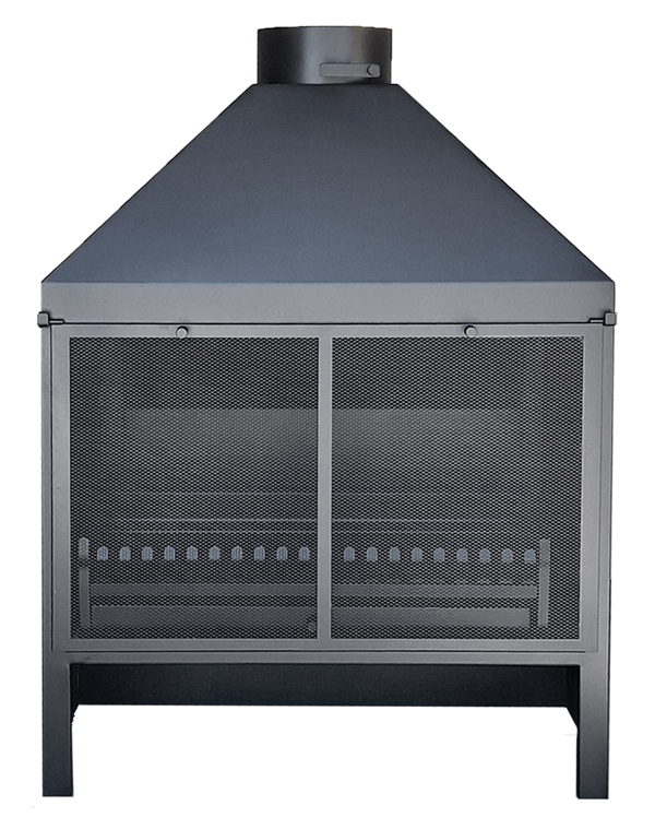800mm Slimline Freestanding fireplace with Firescreen