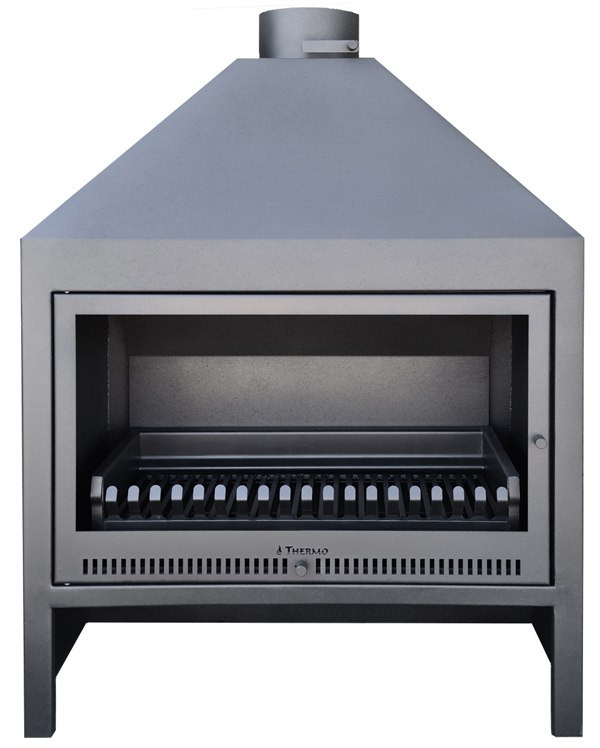 1000 mm Slimline Freestanding fireplace with Glass Door